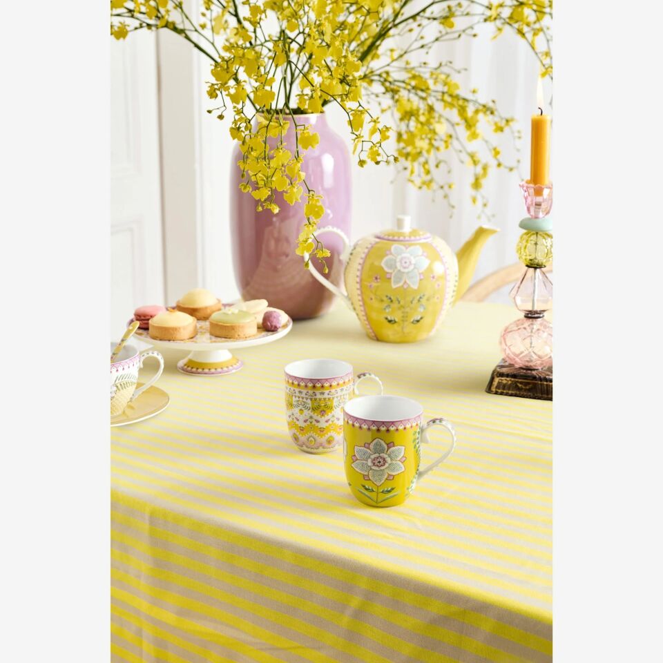 Sarı Porselen Kupa Seti Lily & Lotus Collection | by Pip Studio