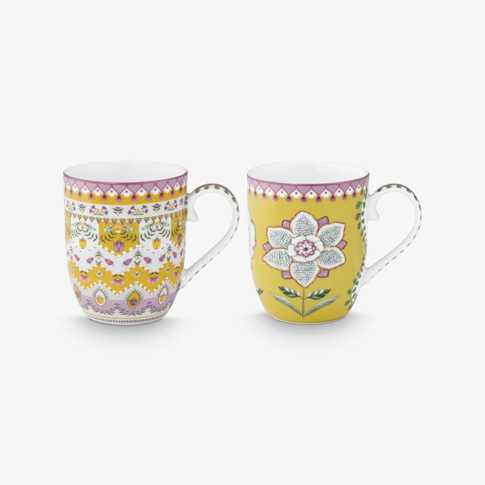 Sarı Porselen Kupa Seti Lily & Lotus Collection | by Pip Studio