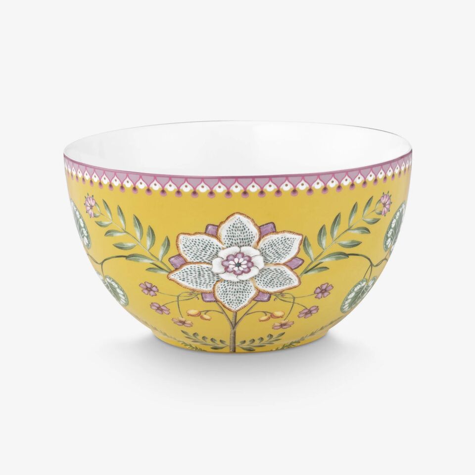 Sarı Porselen Servis Kasesi 18 Cm Lily & Lotus Collection | by Pip Studio