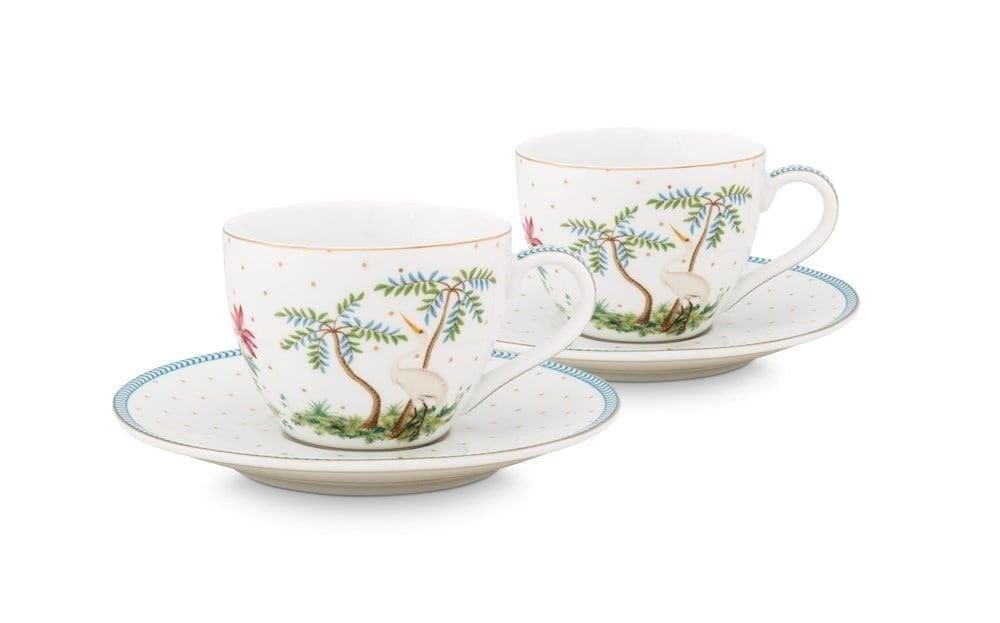 Beyaz Porselen Kahve Fincan Seti 120 Ml Jolie Collection by Pip Studio