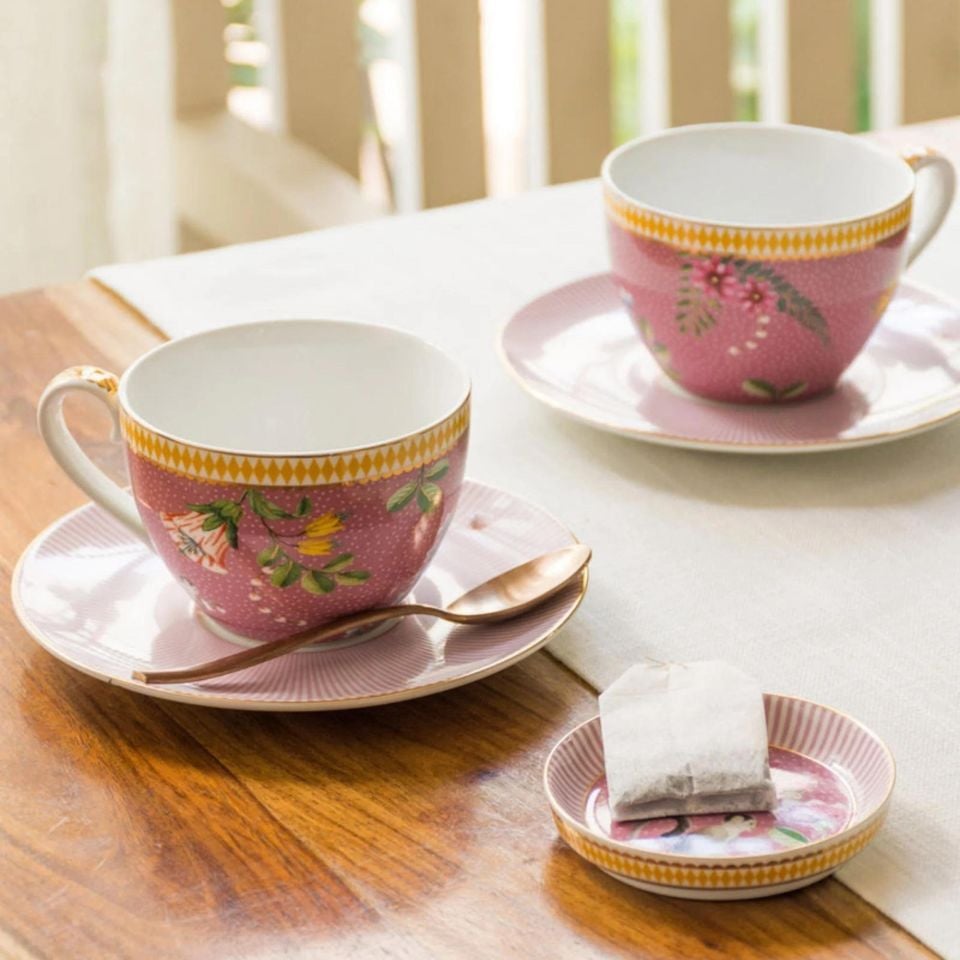 Pembe Porselen Çay Fincan Seti 280 Ml La Majorelle Collection by Pip Studio