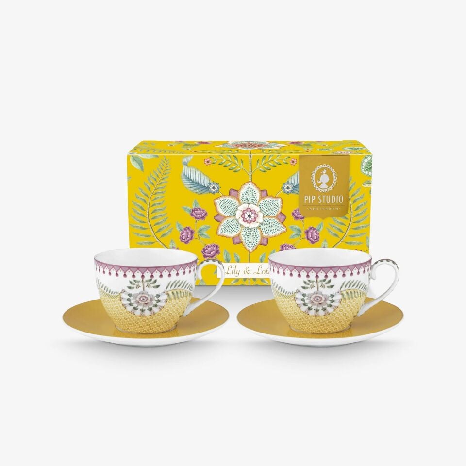 Sarı Porselen Çay Fincan Seti 280 Ml Lily & Lotus Collection | by Pip Studio