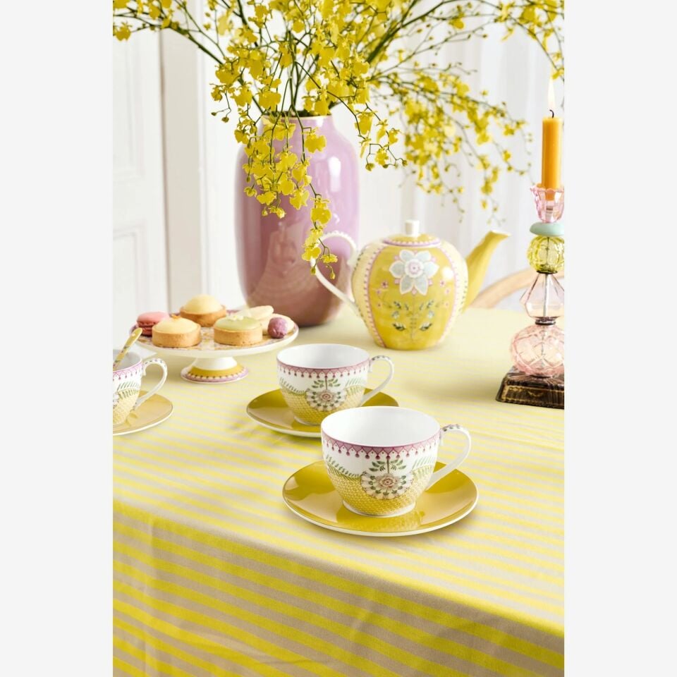 Sarı Porselen Çay Fincan Seti 280 Ml Lily & Lotus Collection | by Pip Studio