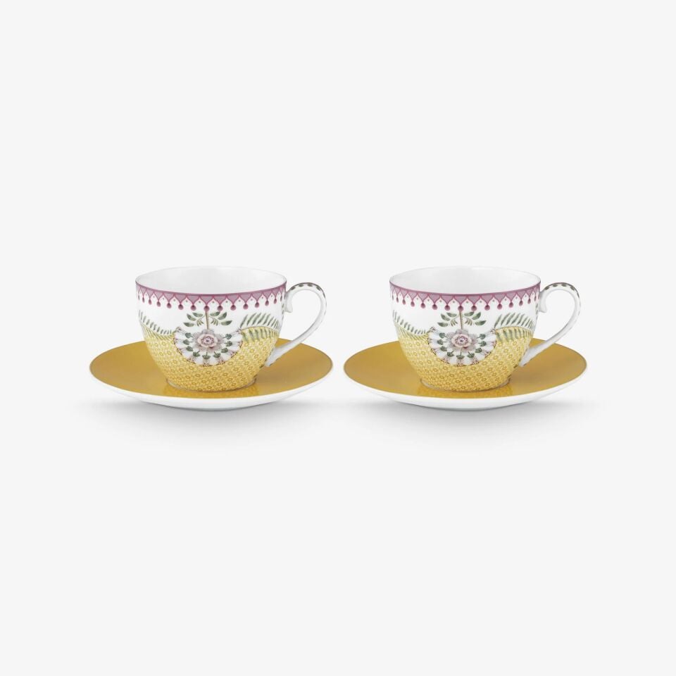 Sarı Porselen Çay Fincan Seti 280 Ml Lily & Lotus Collection | by Pip Studio