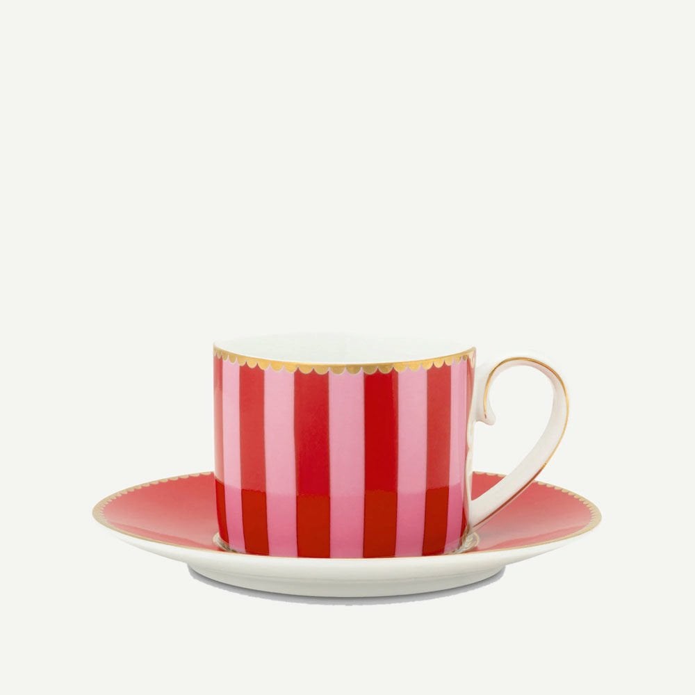 Kırmızı Pembe Porselen Kahve Fincanı 125 Ml Love Birds Collection by Pip Studio
