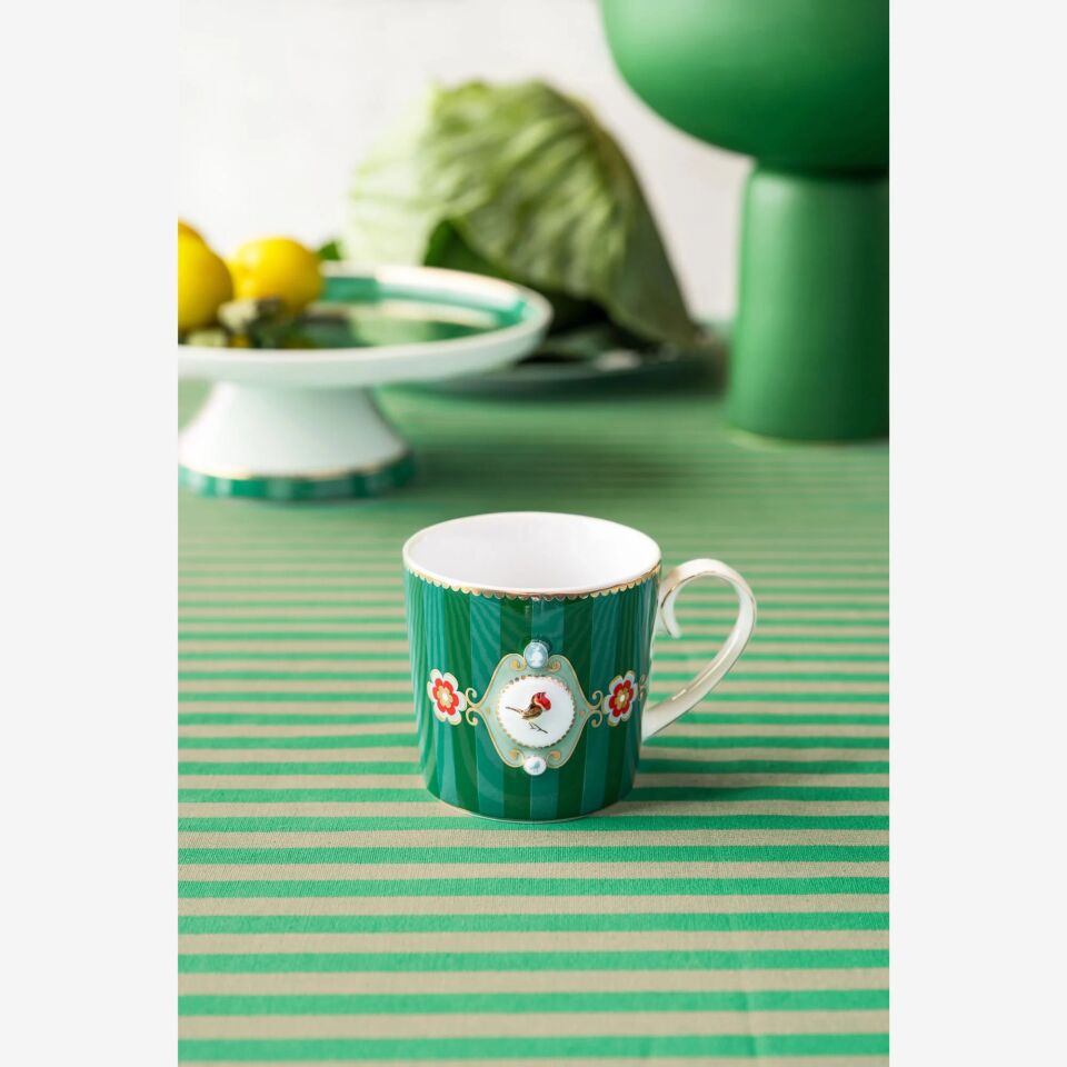 Pip Studio Yeşil Porselen Kupa Seti 150 Ml Love Birds Collection | by Pip Studio