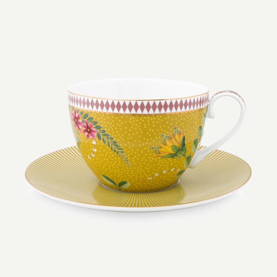 Sarı Porselen Çay Fincan Seti 280 Ml La Majorelle Collection by Pip Studio
