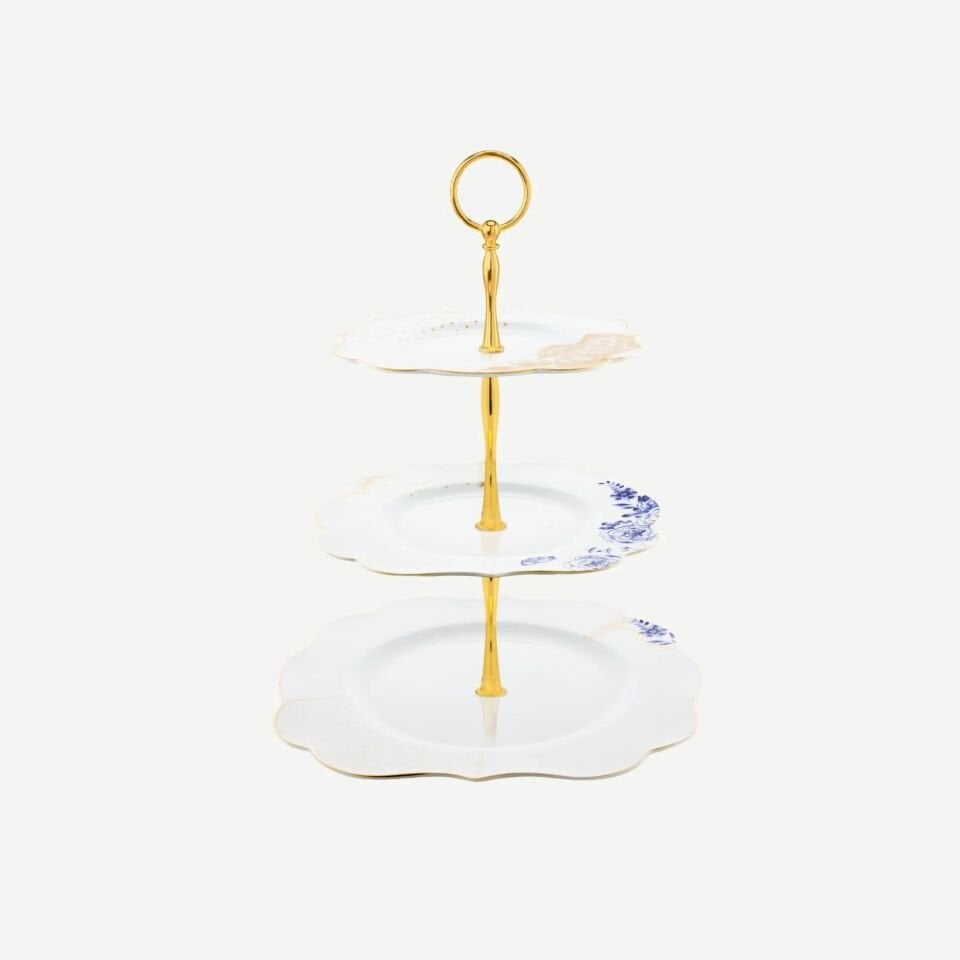 Pip Studio Mavi Beyaz Porselen 3 Katlı Servis 28 Cm Royal White Collection | by Pip Studio