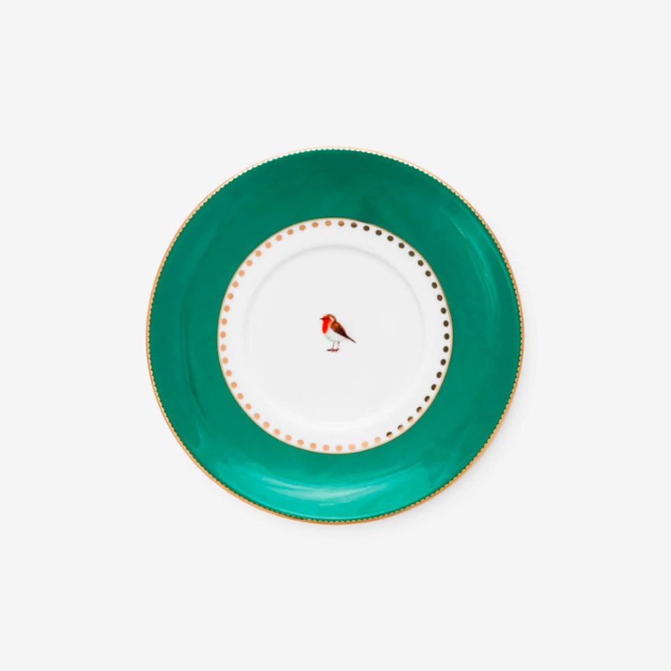 Yeşil Porselen Kahve Fincanı 125 Ml Love Birds Collection by Pip Studio