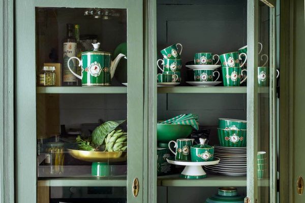 Yeşil Porselen Çay Fincanı 200 Ml Love Birds Collection by Pip Studio