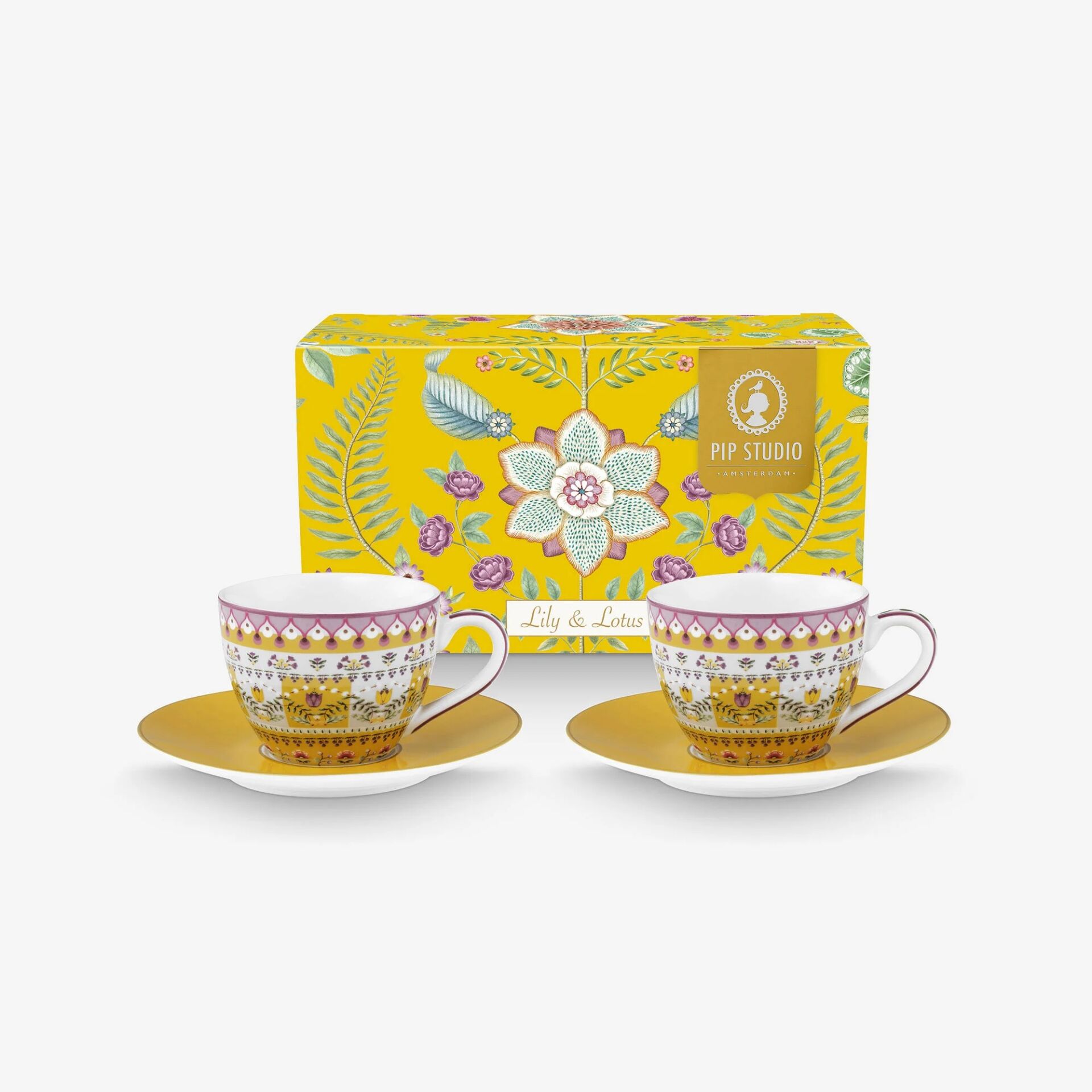Sarı Porselen Kahve Fincan Seti 120 Ml Lily & Lotus Collection | by Pip Studio