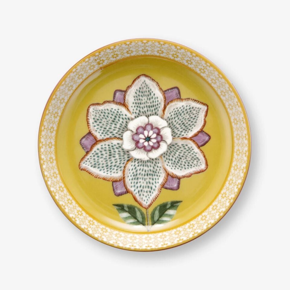 Sarı Porselen Çay Tabağı 9 Cm Lily & Lotus Collection | by Pip Studio