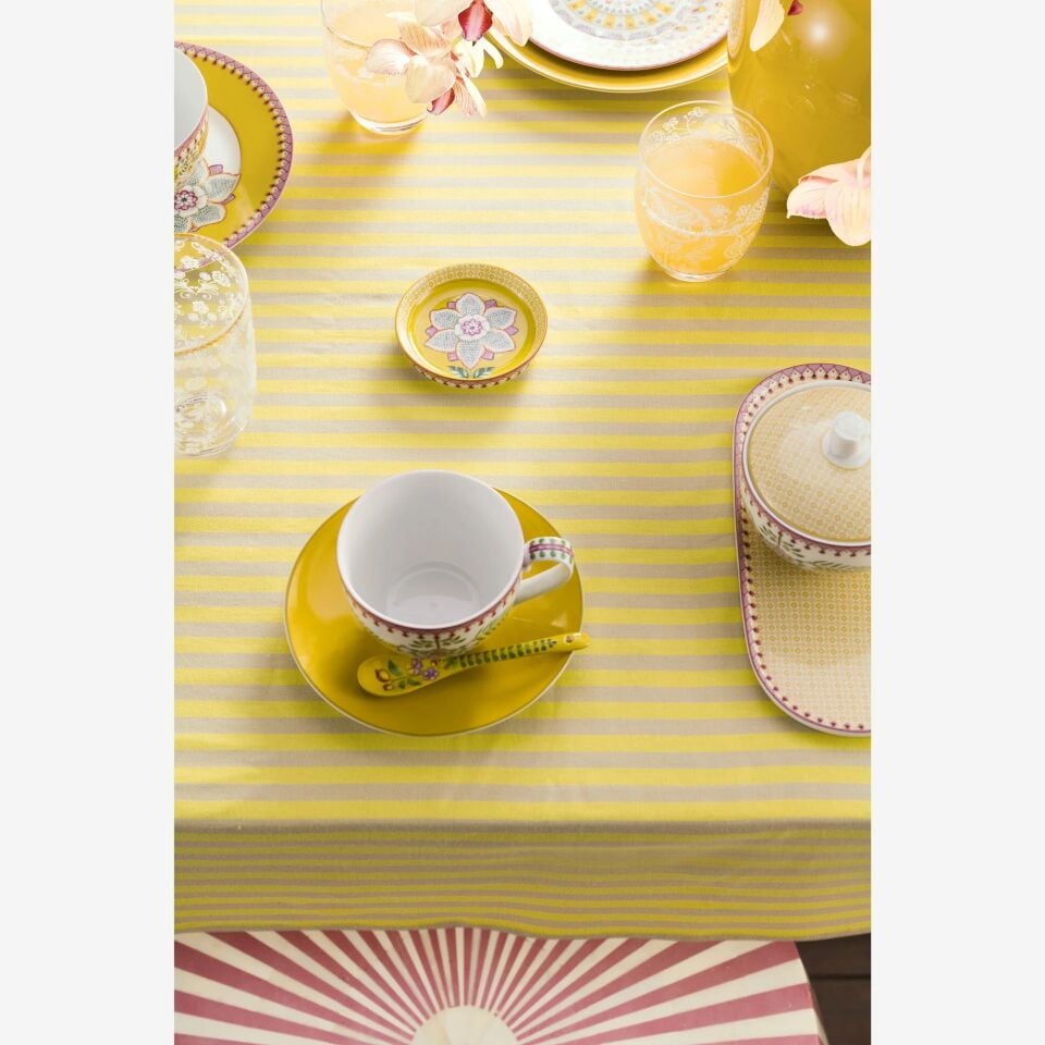 Sarı Porselen Çay Tabağı 9 Cm Lily & Lotus Collection | by Pip Studio
