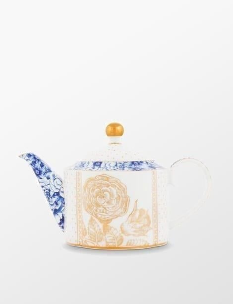 Mavi Beyaz Porselen Demlik 950 Ml Royal White Collection by Pip Studio