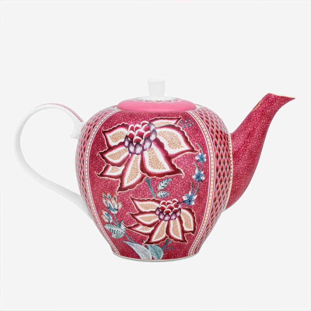 Kırmızı Porselen Demlik 1600 Ml Flower Festival Collection by Pip Studio