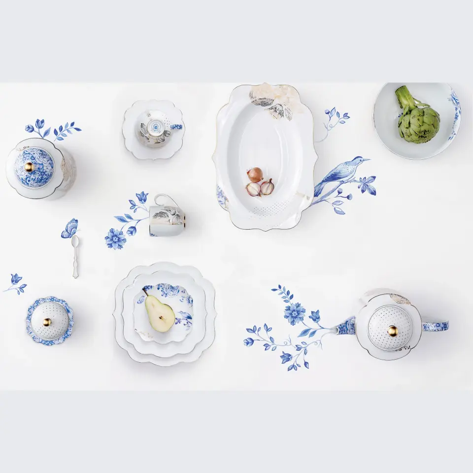 Pip Studio Beyaz Porselen Tereyağlık 19 Cm