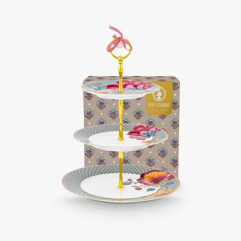 Mavi Porselen Kek Standı 26,5 Cm Fantasy Blooming Tales Collection | by Pip Studio