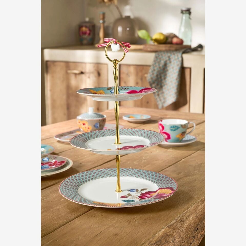 Mavi Porselen Kek Standı 26,5 Cm Fantasy Blooming Tales Collection | by Pip Studio