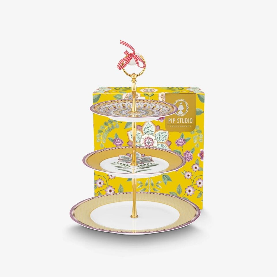 Sarı Porselen Kek Standı 26,5 Cm Lily & Lotus Collection | by Pip Studio
