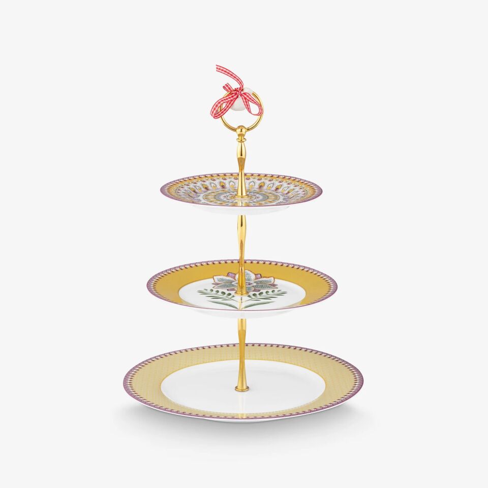 Sarı Porselen Kek Standı 26,5 Cm Lily & Lotus Collection | by Pip Studio