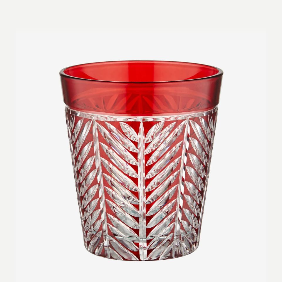 Kırmızı Cam Su Bardağı 345 Ml Lanza Collection by Chiara Alessi