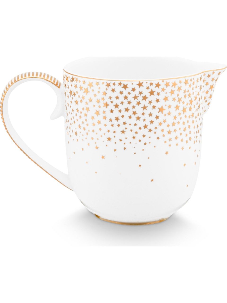 Beyaz Porselen Sütlük 260 Ml Royal Gold White Collection by Pip Studio