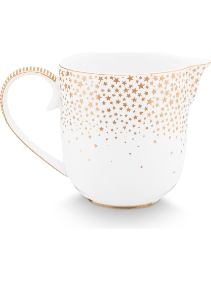 Beyaz Porselen Sütlük 260 Ml Royal Gold White Collection by Pip Studio