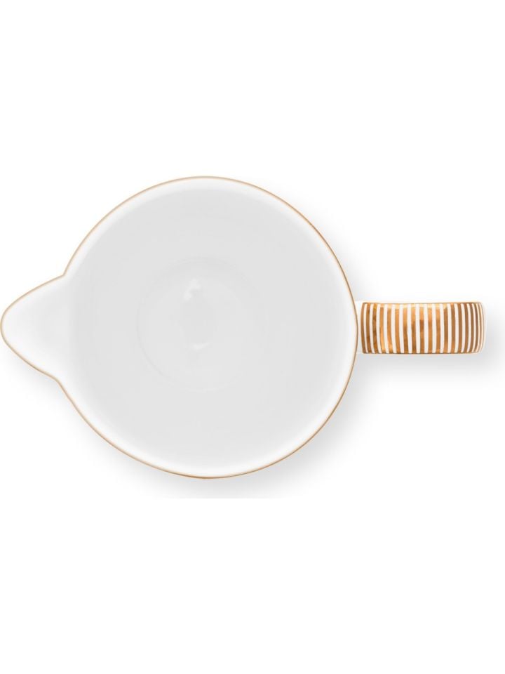 Beyaz Porselen Sütlük 260 Ml Royal Gold White Collection by Pip Studio