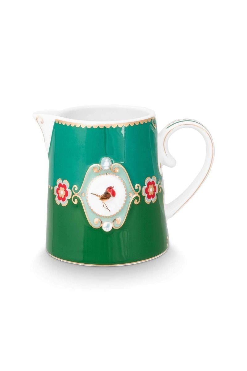 Yeşil Porselen Sütlük 270 Ml Love Birds Collection by Pip Studio