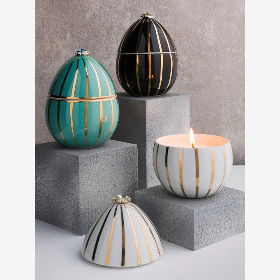 Beyaz Seramik Mum 200 Gr Bois De Roussie Collection by Ladenac Milano