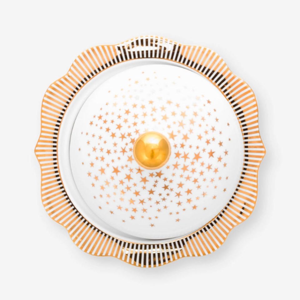 Beyaz Porselen Şekerlik 235 Ml Royal Gold White Collection by Pip Studio