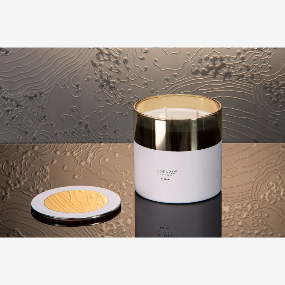 Beyaz Seramik Mum 630 Gr Lui & Lei Collection by Ladenac Milano