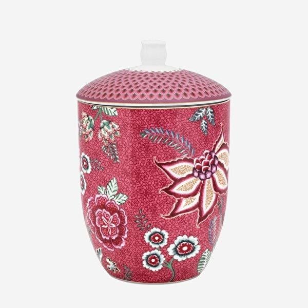 Kırmızı Porselen Küp 1500 Ml Flower Festival Collection by Pip Studio