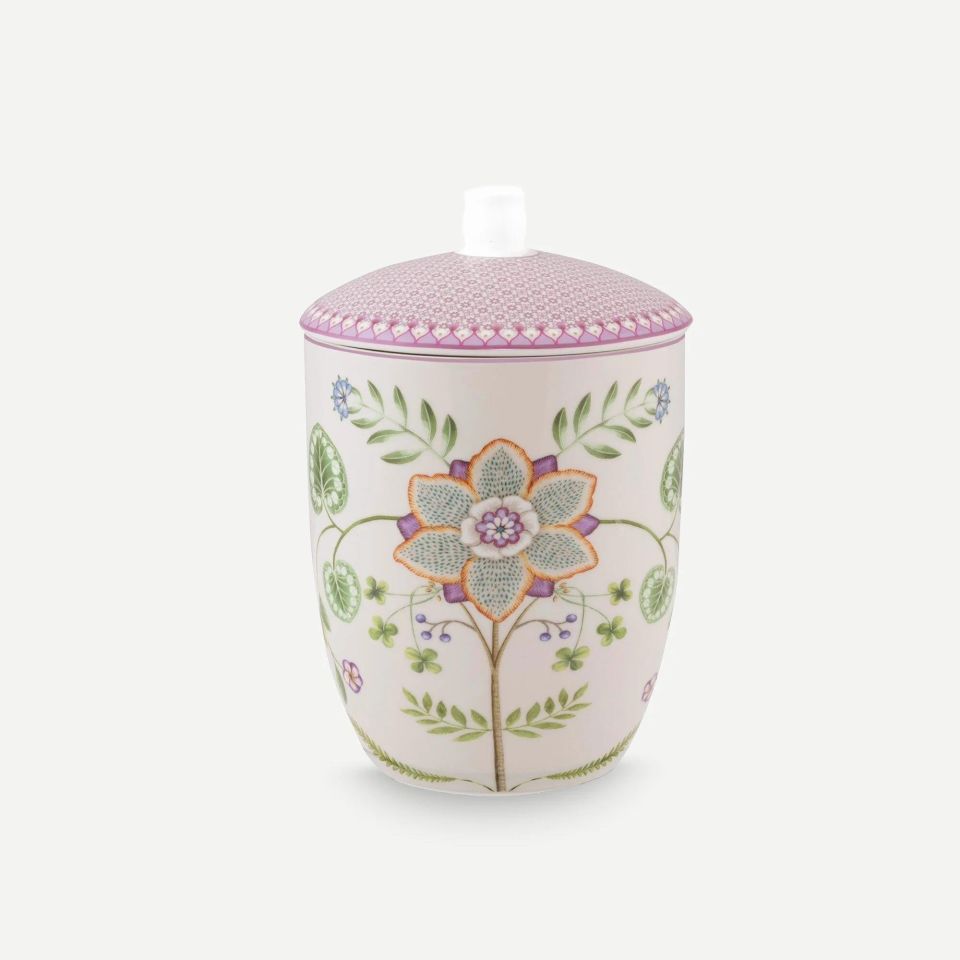 Mor Porselen Saklama Kutusu 1500 Ml Lily & Lotus Collection by Pip Studio