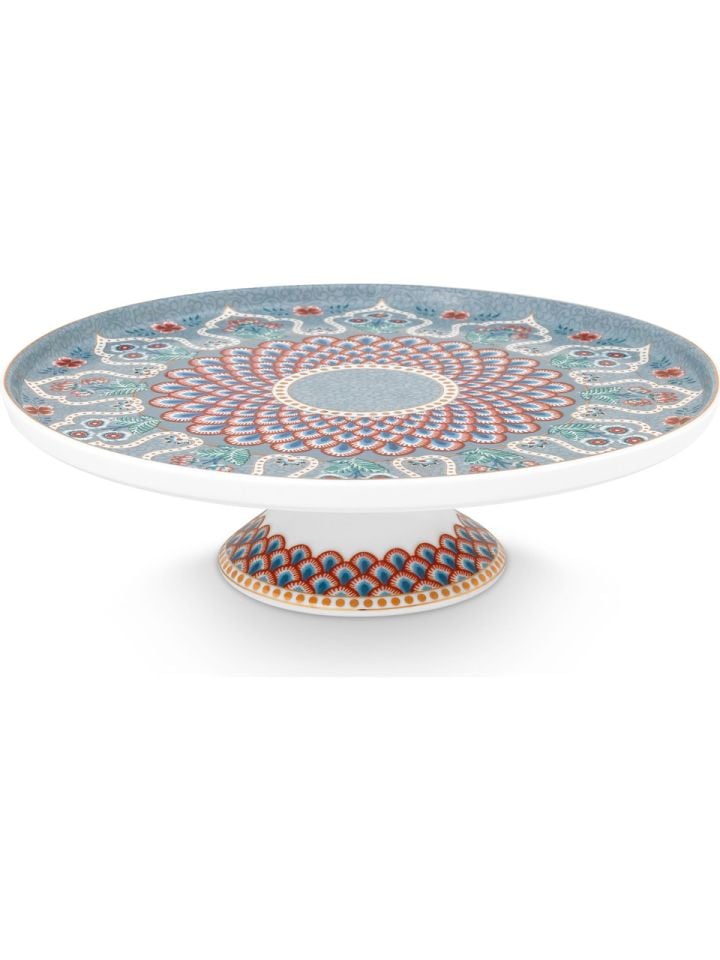 Mavi Porselen Kek Standı 21 Cm Flower Festival Collection by Pip Studio
