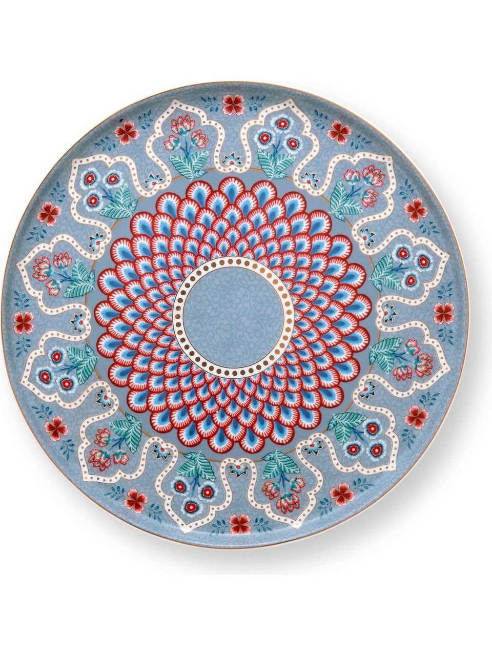 Mavi Porselen Kek Standı 21 Cm Flower Festival Collection by Pip Studio