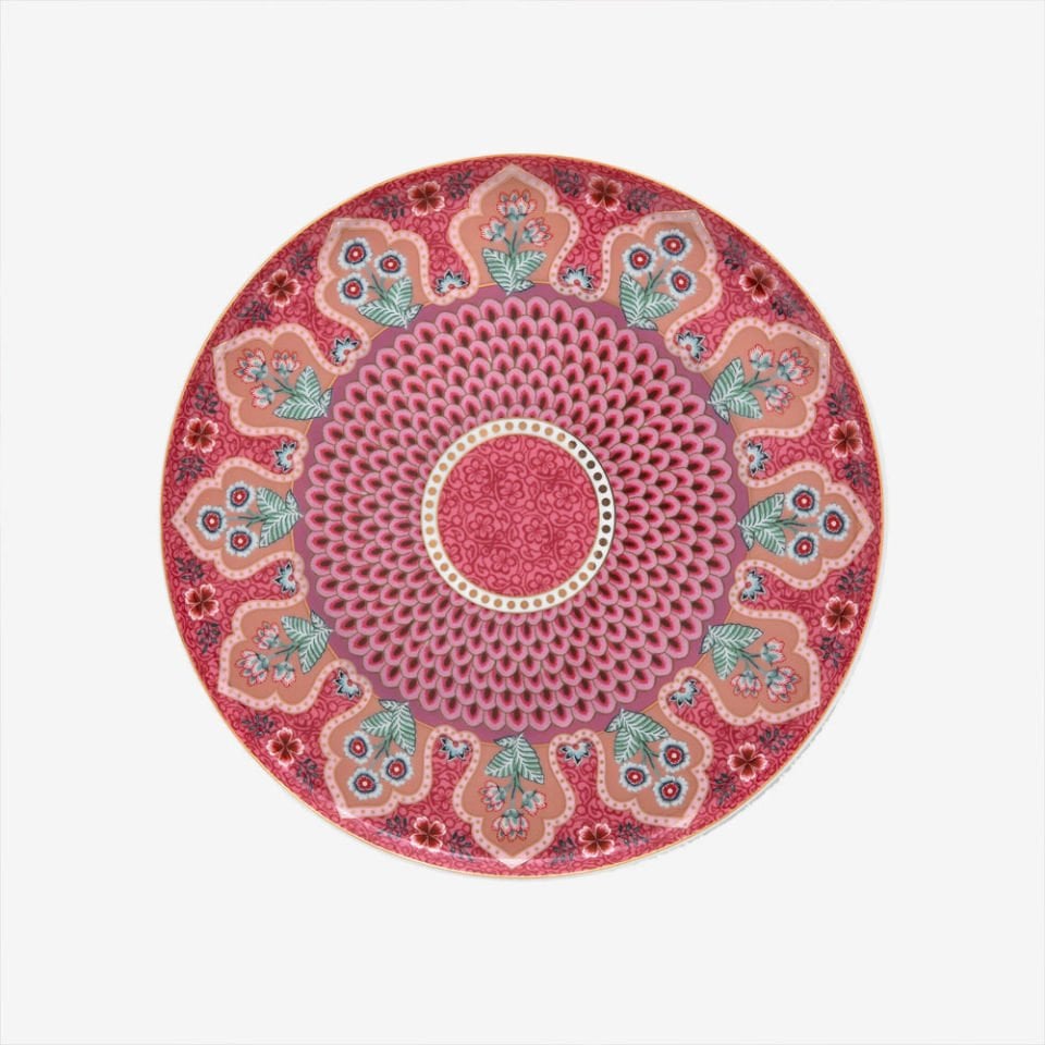 Kırmızı Porselen Kek Standı 21 Cm Flower Festival Collection by Pip Studio