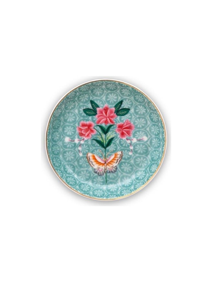 Mavi Porselen Çay Tabağı 9 Cm Blushing Birds Collection by Pip Studio