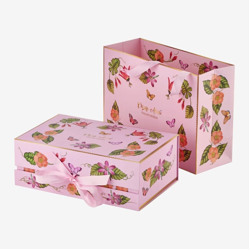 Chiara Alessi Kırmızı Porselen Kahve Fincan Seti 120 Ml Butterfly Collection