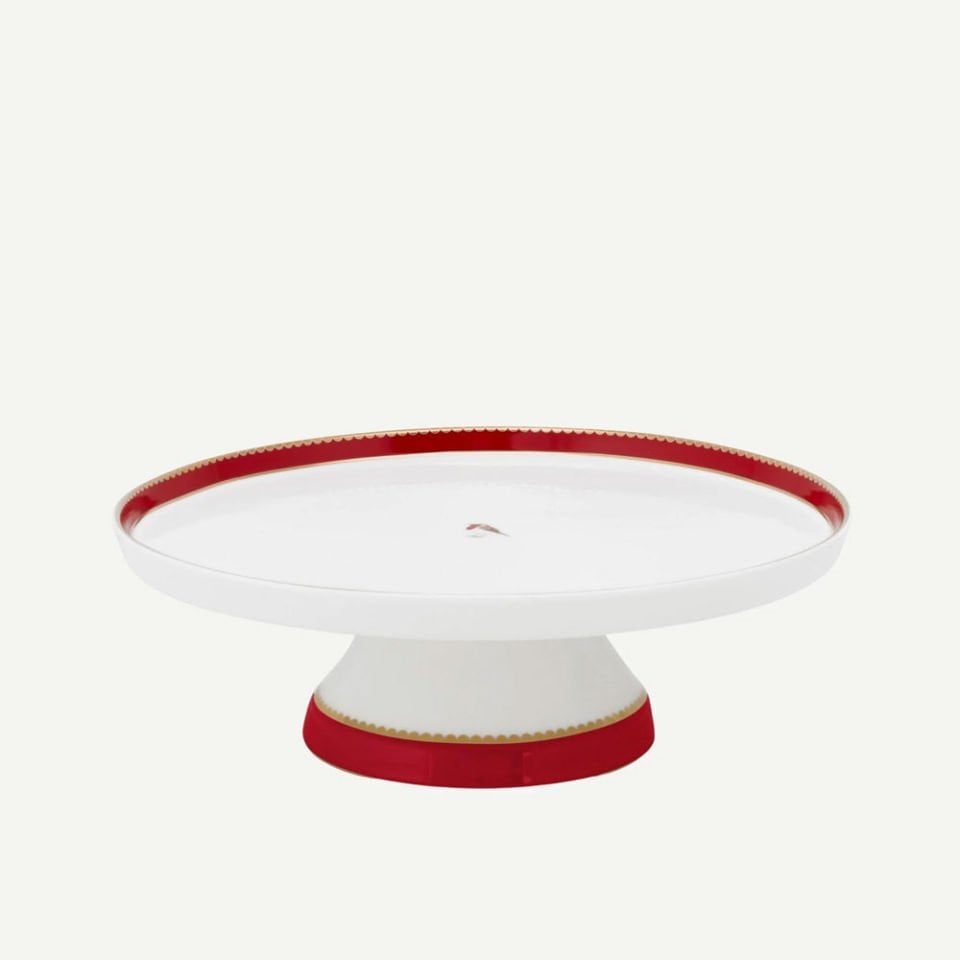 Beyaz Porselen Kek Standı 24 Cm Love Birds Collection by Pip Studio