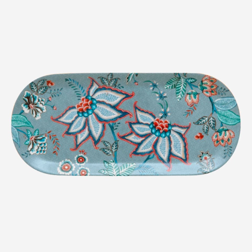 Mavi Porselen Servis Tabağı 33 Cm Flower Festival Collection by Pip Studio