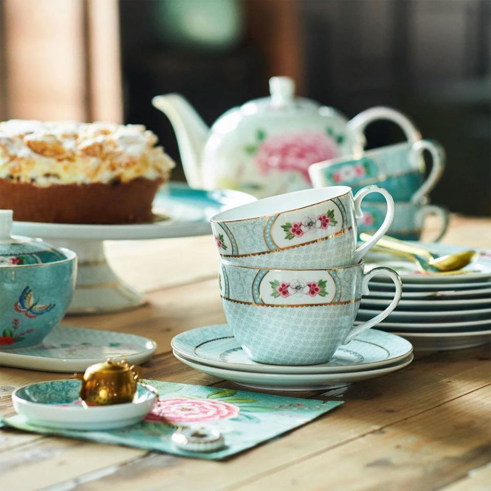 Mavi Porselen Kek Standı 21 Cm Blushing Birds Collection by Pip Studio