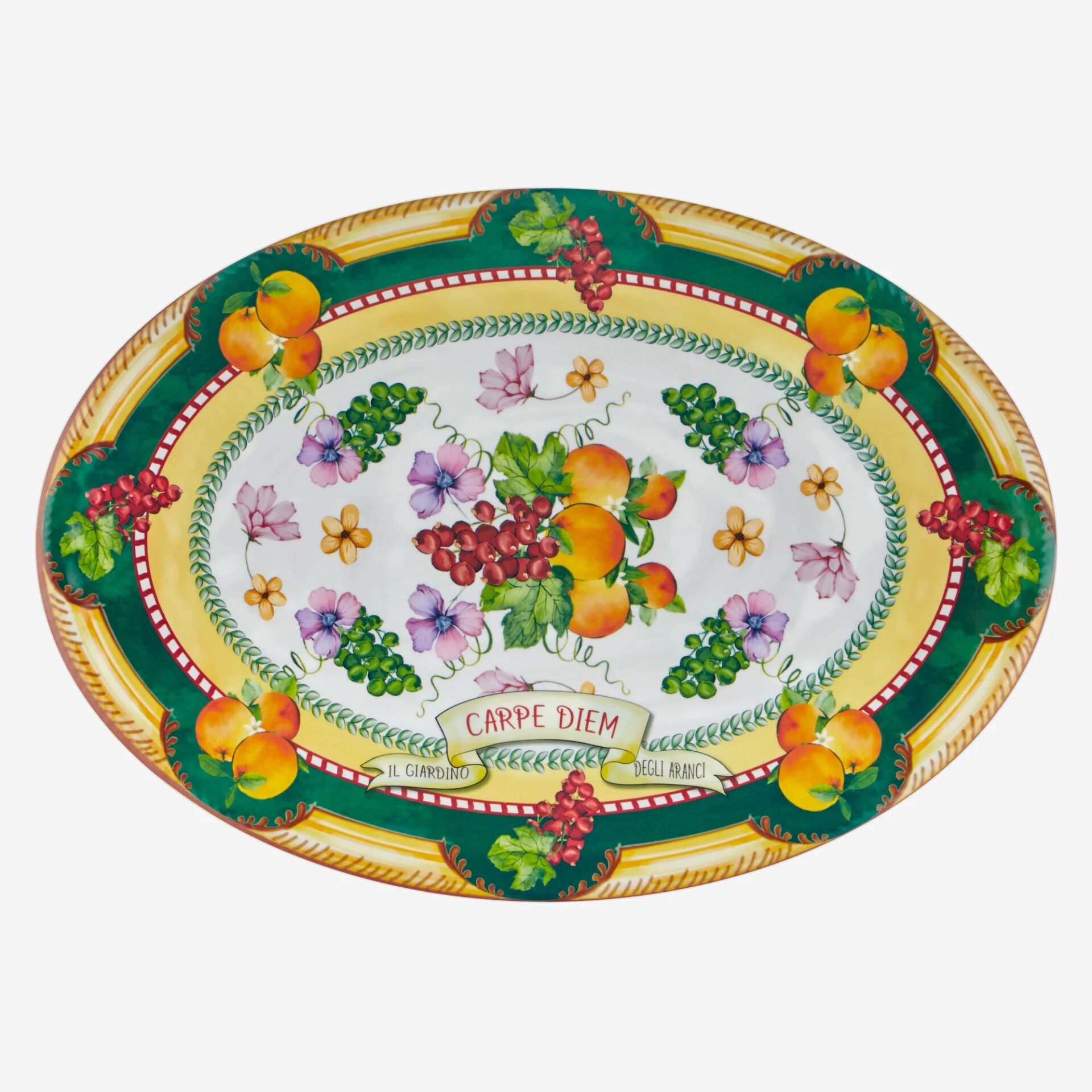 Carpe Diem Oval Tepsi 50cm MELAMİN