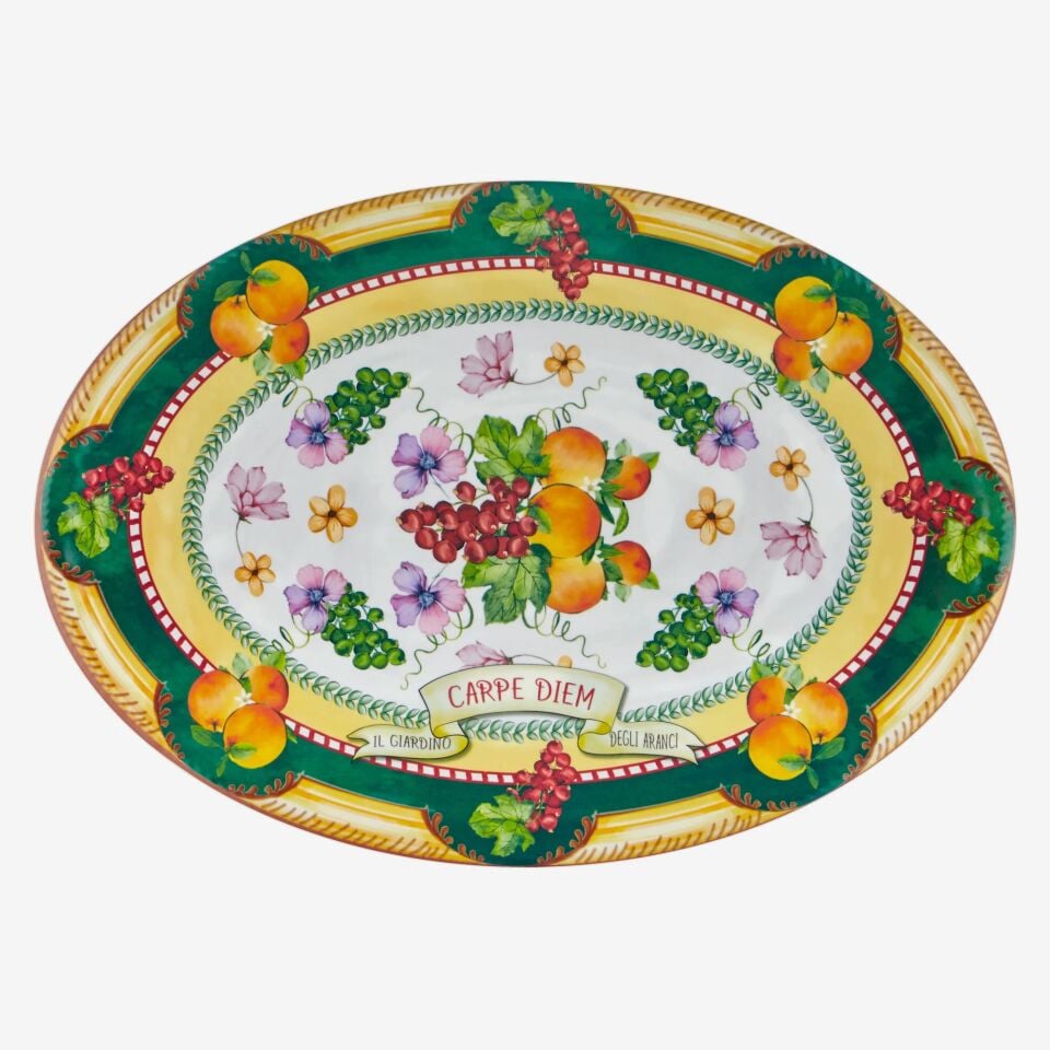Carpe Diem Oval Tepsi 50cm MELAMİN