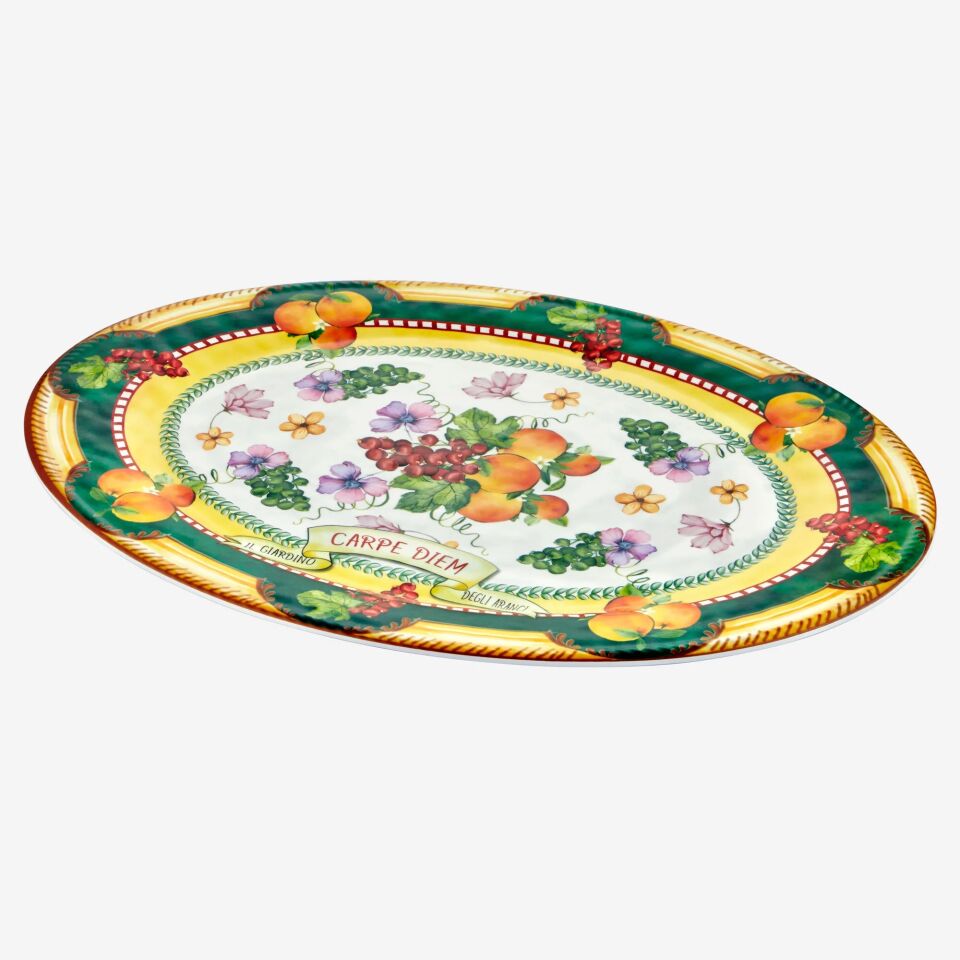 Carpe Diem Oval Tepsi 50cm MELAMİN