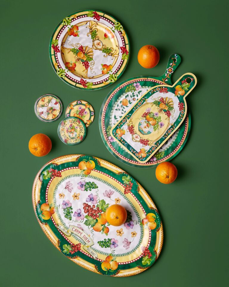 Carpe Diem Oval Tepsi 50cm MELAMİN