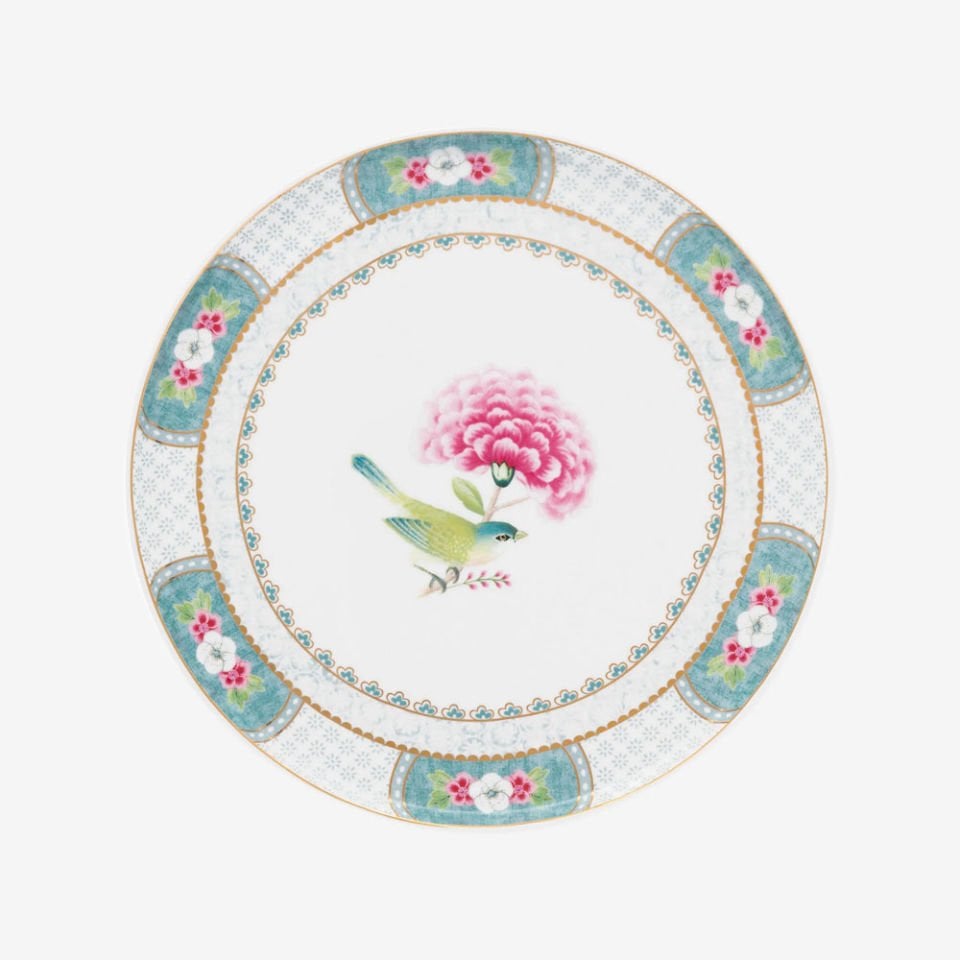 Beyaz Porselen Kek Standı 21 Cm Blushing Birds Collection by Pip Studio