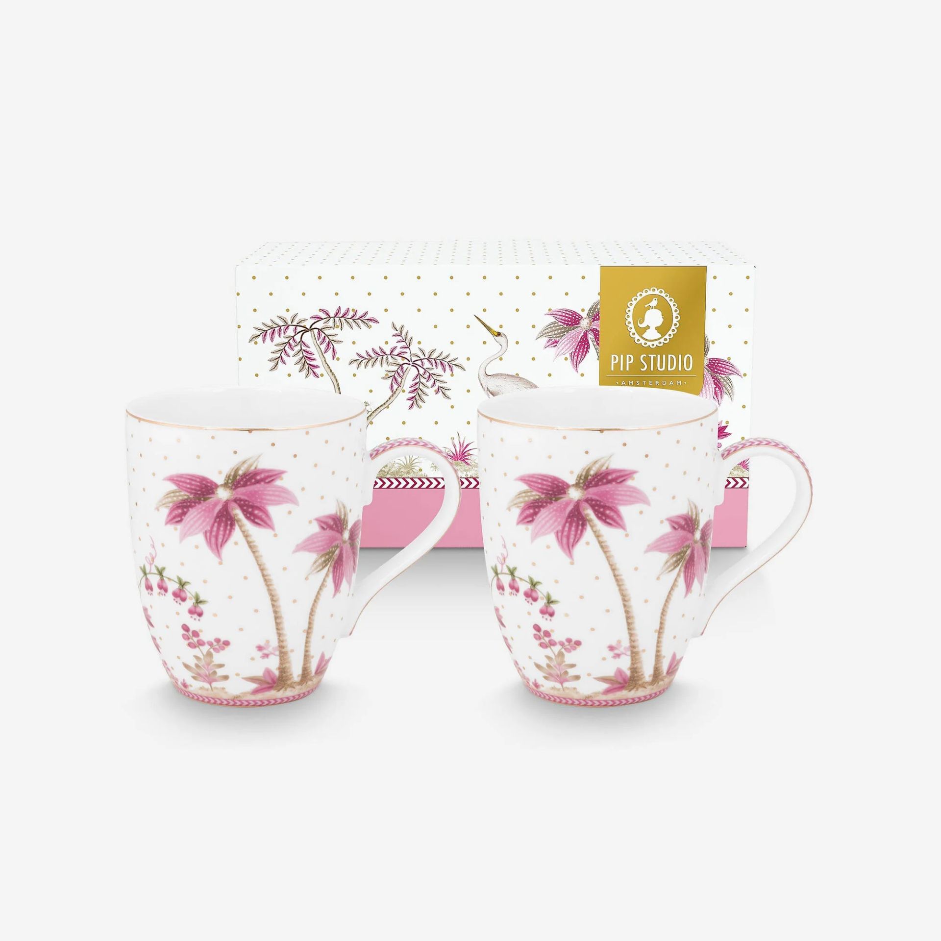 Beyaz Porselen Kupa Seti 350 Ml Jolie Collection by Pip Studio