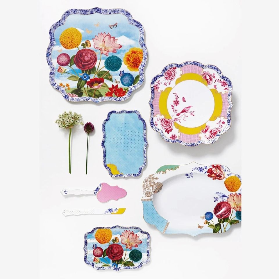 Sarı Pembe Porselen Kek Standı 31X8 Cm Royal Collection by Pip Studio