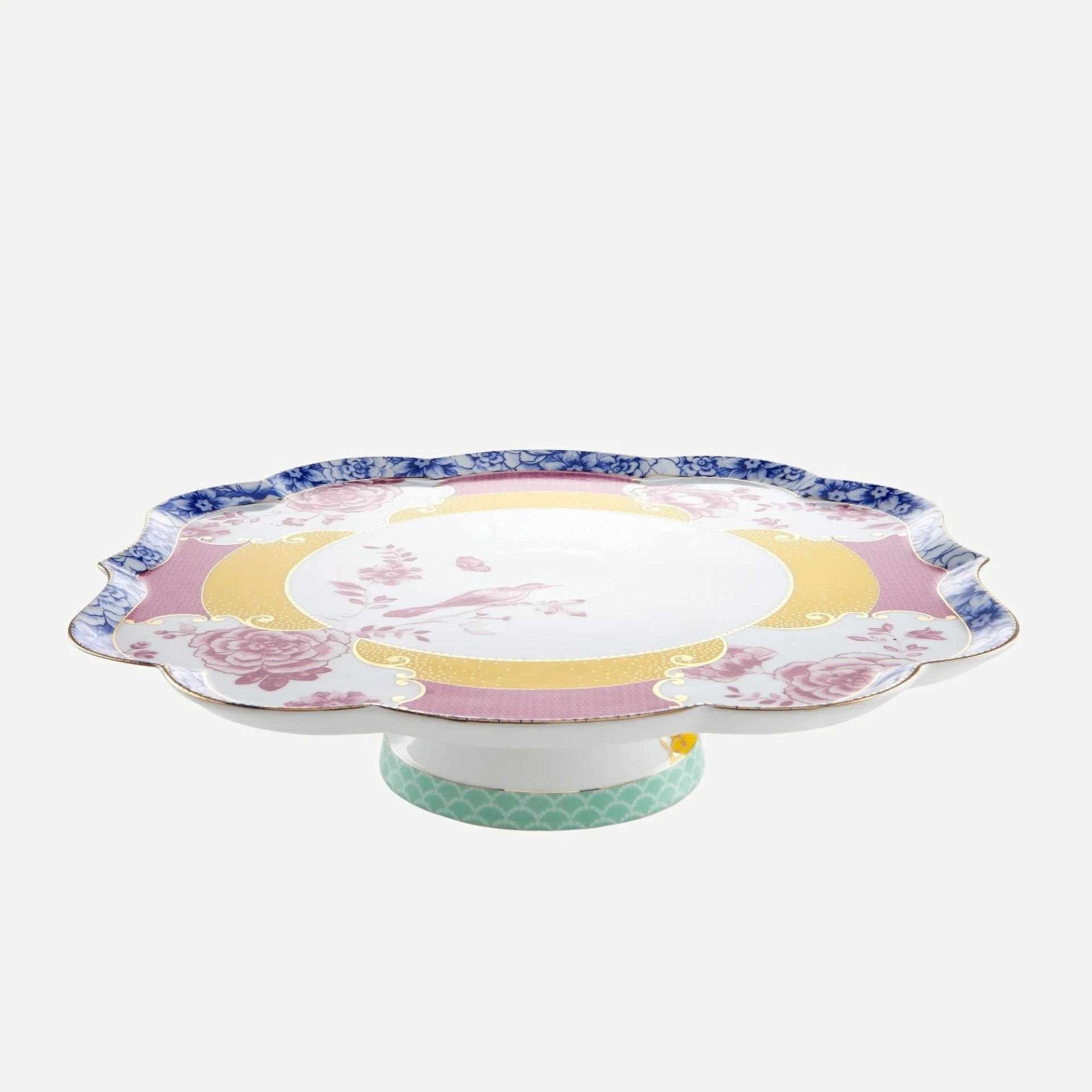 Sarı Pembe Porselen Kek Standı 31X8 Cm Royal Collection by Pip Studio